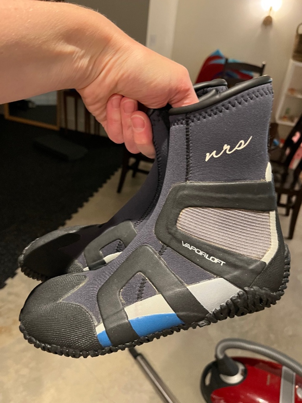 NRS Women's US 10Black/Navy Neoprene Zip Paddle Wetshoes Water Boots Kayak Shoes